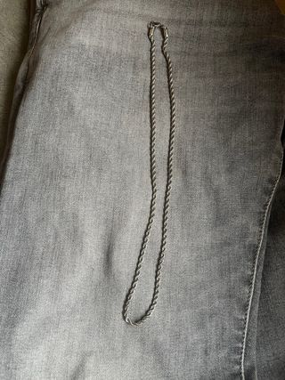 Cadena plateada estilo cuerda