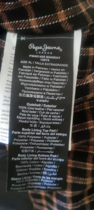 Chaqueta Cuero Pepe Jeans Negra