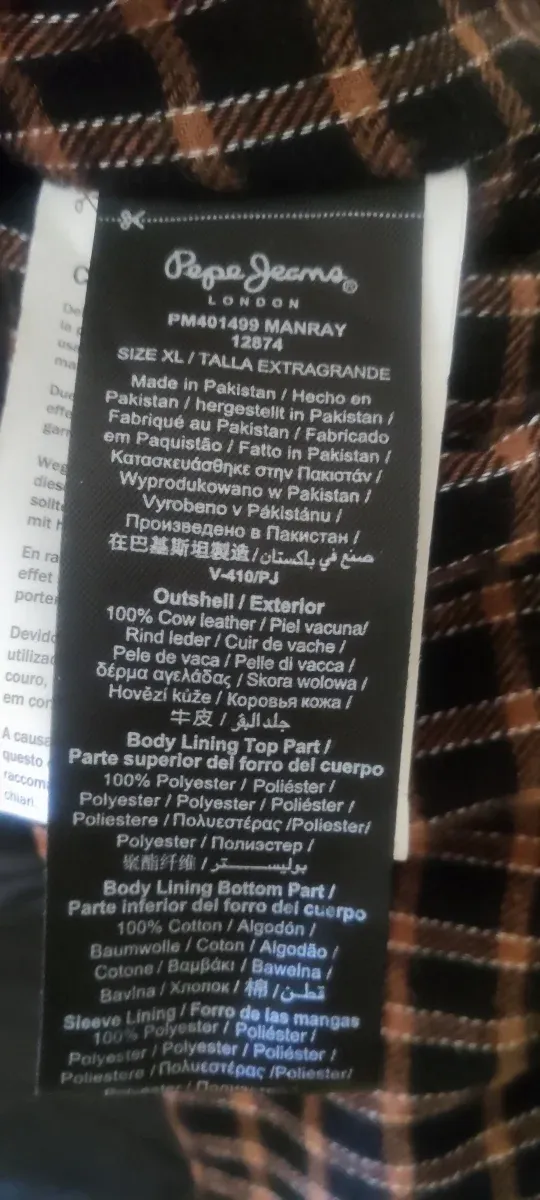 Chaqueta Cuero Pepe Jeans Negra