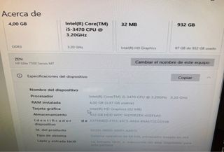 Ordenador HP Sobremesa Negro