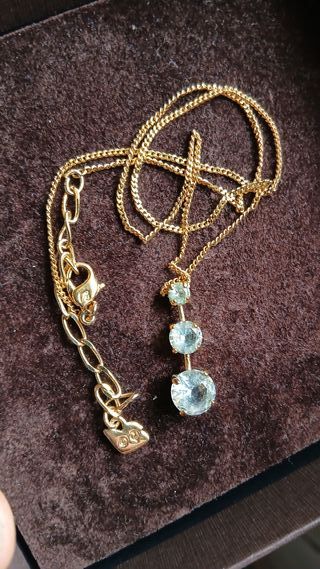 Collana Swarovski oro con pendente cristalli