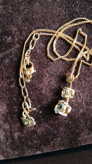 Collana Swarovski oro con pendente cristalli