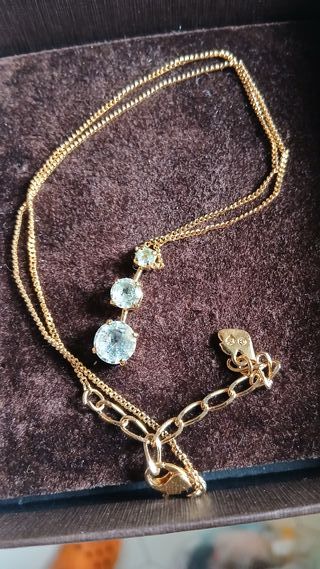 Collana Swarovski oro con pendente cristalli