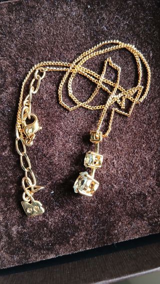 Collana Swarovski oro con pendente cristalli