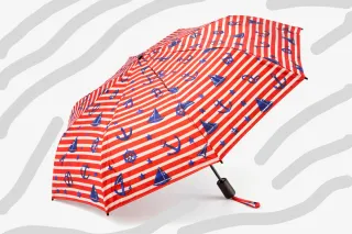 Guarda-chuva pequeno com padrão náutico