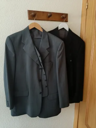 Lote Ropa Caballero Trajes Chaqueta Chaleco Jersey