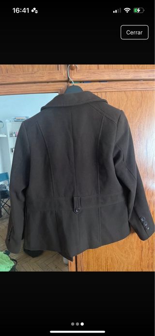 Abrigo marinero paño marrón