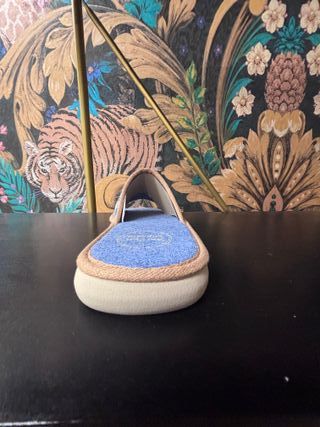 Zapatillas Toni Pons cuadros Vicky azul