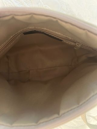 Bolso piel beige