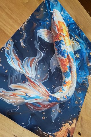 Cuadro pez koi 40×50 cm – Lámina decorativa modern