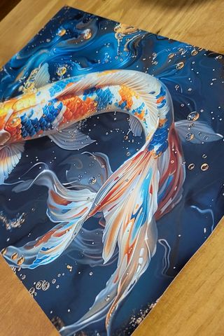 Cuadro pez koi 40×50 cm – Lámina decorativa modern