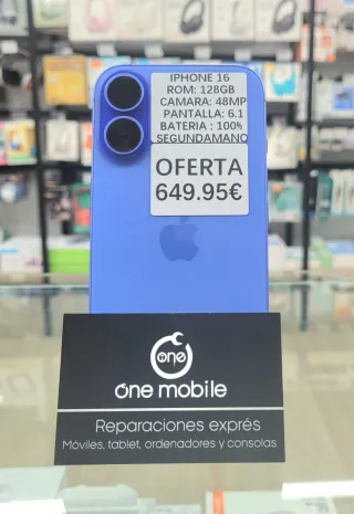 iPhone 16 128GB  Batería 100%