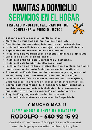 Servicio de Manitas, Eletricista, fontanero