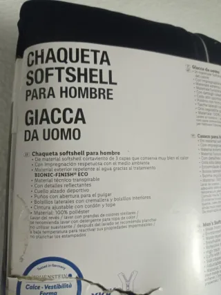 Chaqueta Crivit Softshell Hombre Talla M