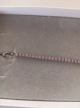 Bracciale tennis con zirconi lilla