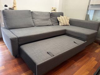 Sofá cama chaiselongue gris oscuro