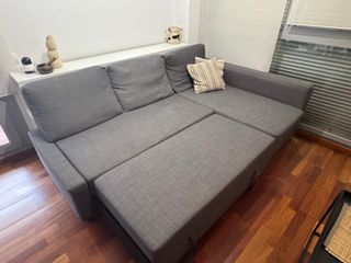 Sofá cama chaiselongue gris oscuro