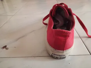 Zapatillas Converse Mujer Tela Rojas