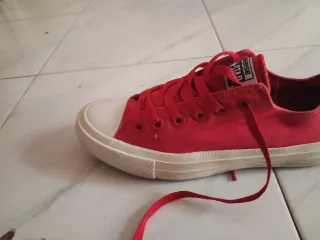Zapatillas Converse Mujer Tela Rojas