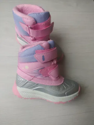 Botas de nieve niña rosa y plateadas Num. 25