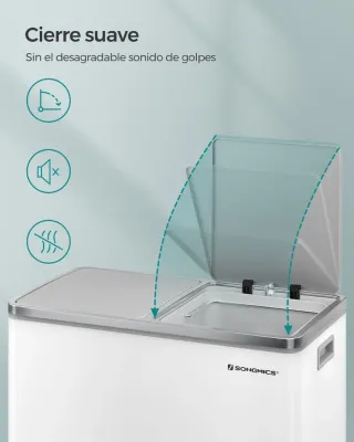 Papelera, Cubo de Basura SONGMICS LTB060WG02