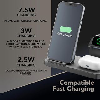 Cargador inalámbrico 3en1 Apple Android Samsung