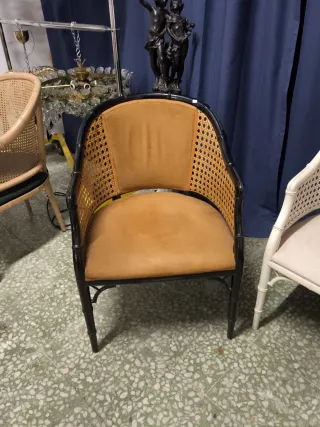 3 Butacas bambú vintage