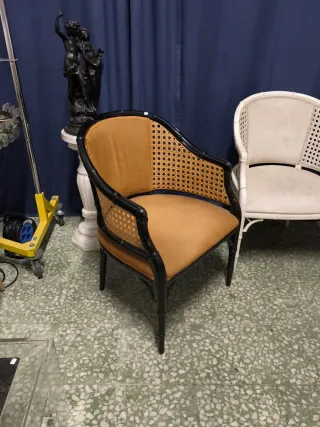 3 Butacas bambú vintage