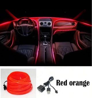Luz LED Interior Carro Vermelha