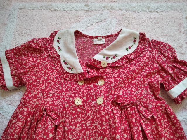 Vestido Verano Niña Flores Manga Corta