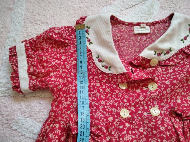 Vestido Verano Niña Flores Manga Corta