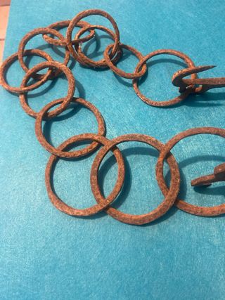 Antiche catene da camino in ferro