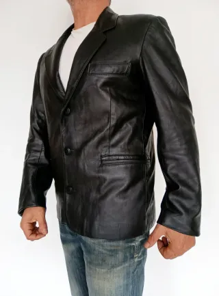 Americana de piel canadiense S/M Medidas indicadas