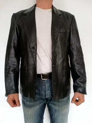 Americana de piel canadiense S/M Medidas indicadas