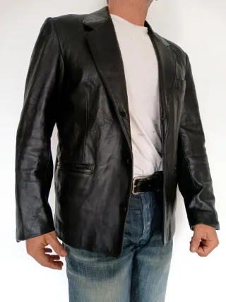 Americana de piel canadiense S/M Medidas indicadas