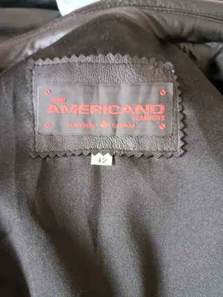 Americana de piel canadiense S/M Medidas indicadas