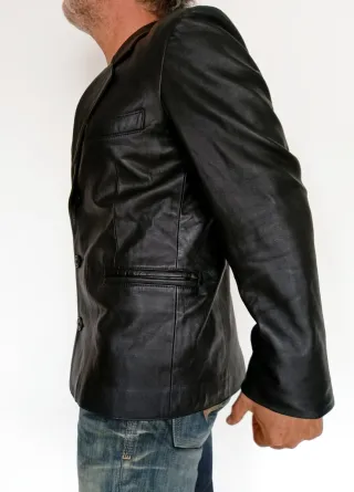 Americana de piel canadiense S/M Medidas indicadas