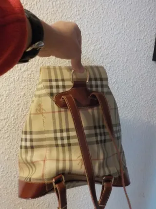 Mochila Burberrys vintage Nova Check auténtica