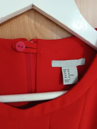 Vestido Rojo H&M Talla 40