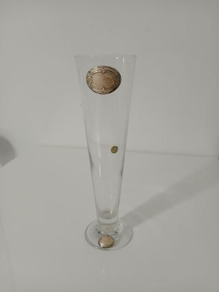 Vaso Monofiore Cristallo 24% e Argento