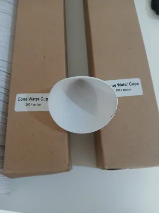 400 Vasos Cónicos Papel Agua Dispensador