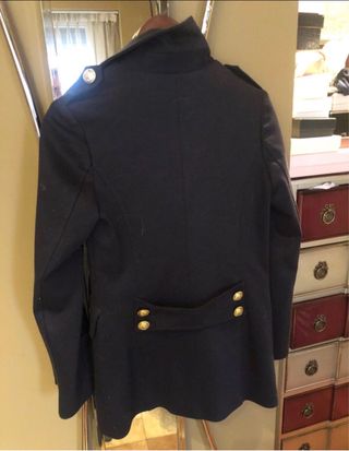 Chaquetón marinero negro con botones dorados