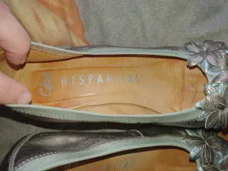 Zapatos Hispanitas Piel Talla 40 Oro/Plata