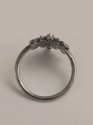 Anillo Pandora Talla 6 Flor Azul