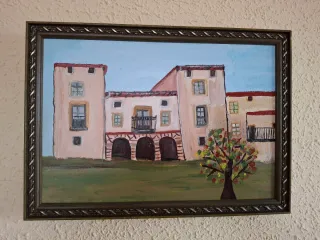 Cuadro Casa con Árbol