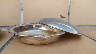 Bandejas antiguas Metálicas Plateadas