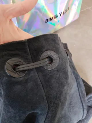 Bolso Bimba y Lola Negro Piel Rugby Ball