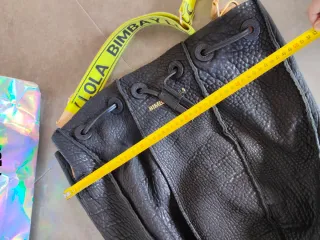 Bolso Bimba y Lola Negro Piel Rugby Ball