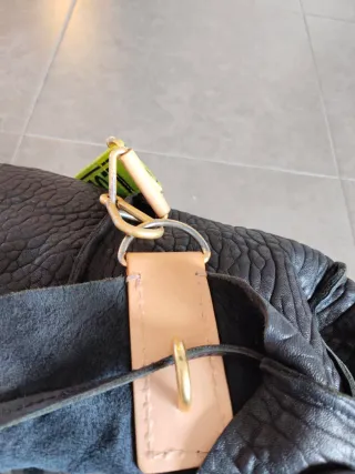 Bolso Bimba y Lola Negro Piel Rugby Ball