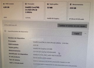 Ordenador HP Slim sobremesa Negro